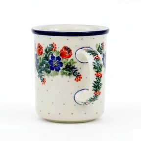 Kubek ceramiczny B13 0,4l <br> 1535X Czerwony wianuszek